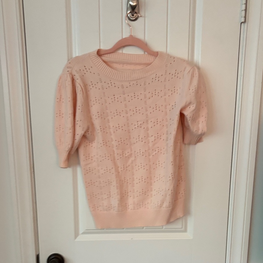 Elegant Women's Blush Knit Sweater